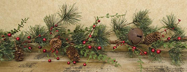 Red Berry Pine Garland - 4ft - The Fox Decor